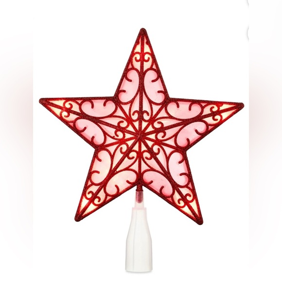 NWT Red Star Battery-Operated LED Christmas Tree Topper, 9”x11” by Holiday Time - Picture 1 of 7